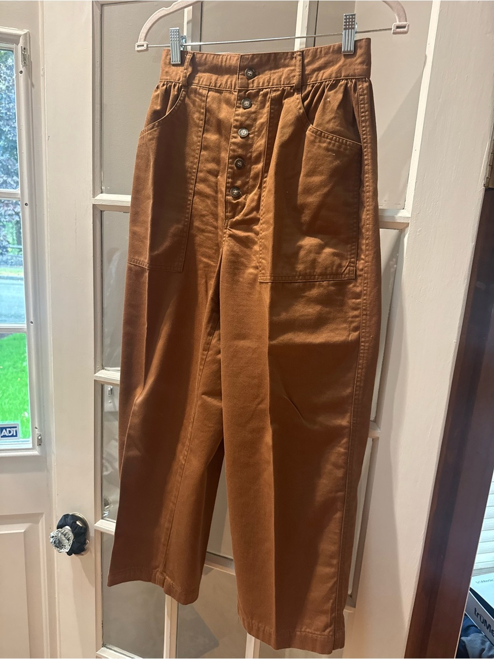 Women Calvin Klein High-Waist Cargo Pants in Rust SIZE 7!!!!
